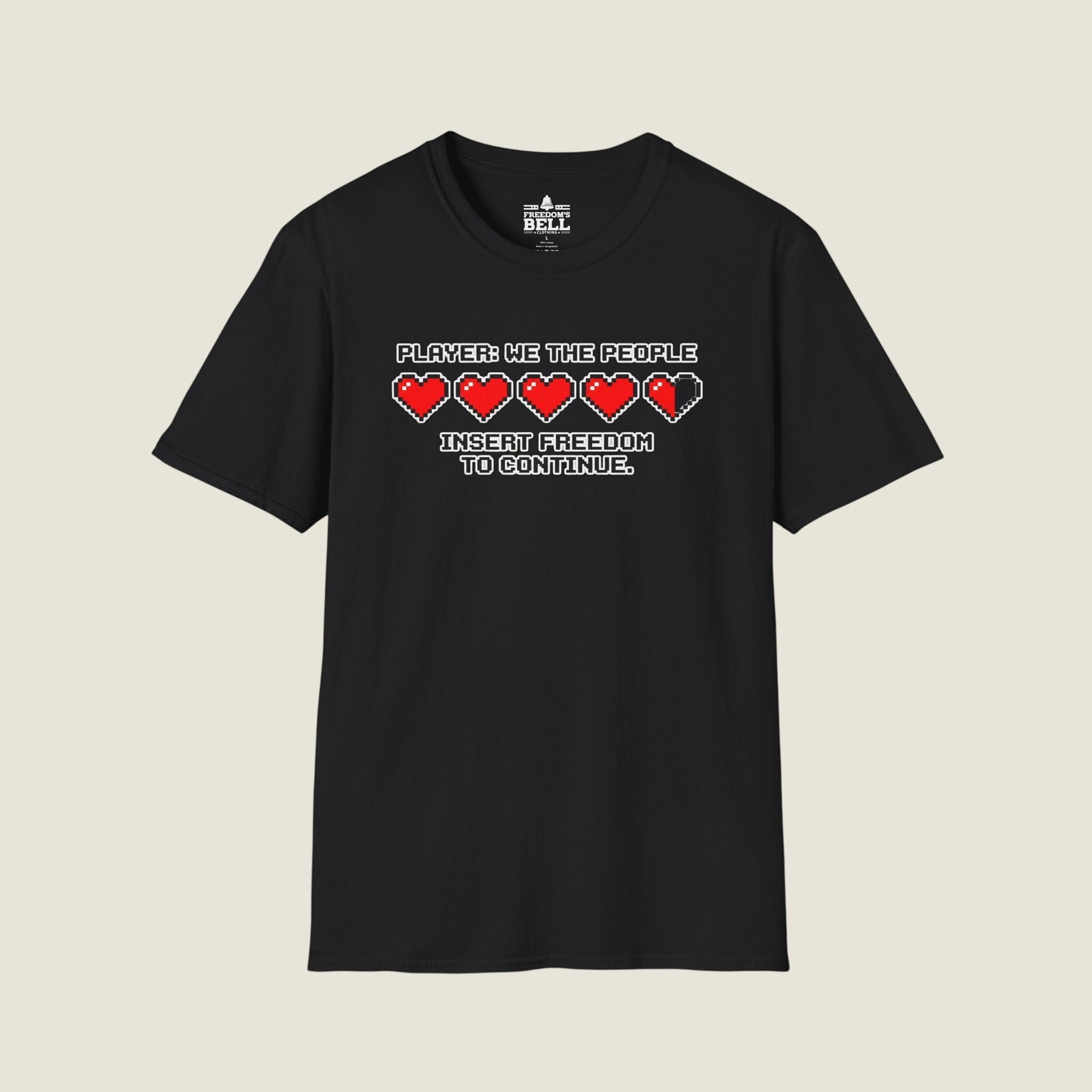 Retro arcade "Player: We The People - Insert Freedom to Continue" T-Shirt