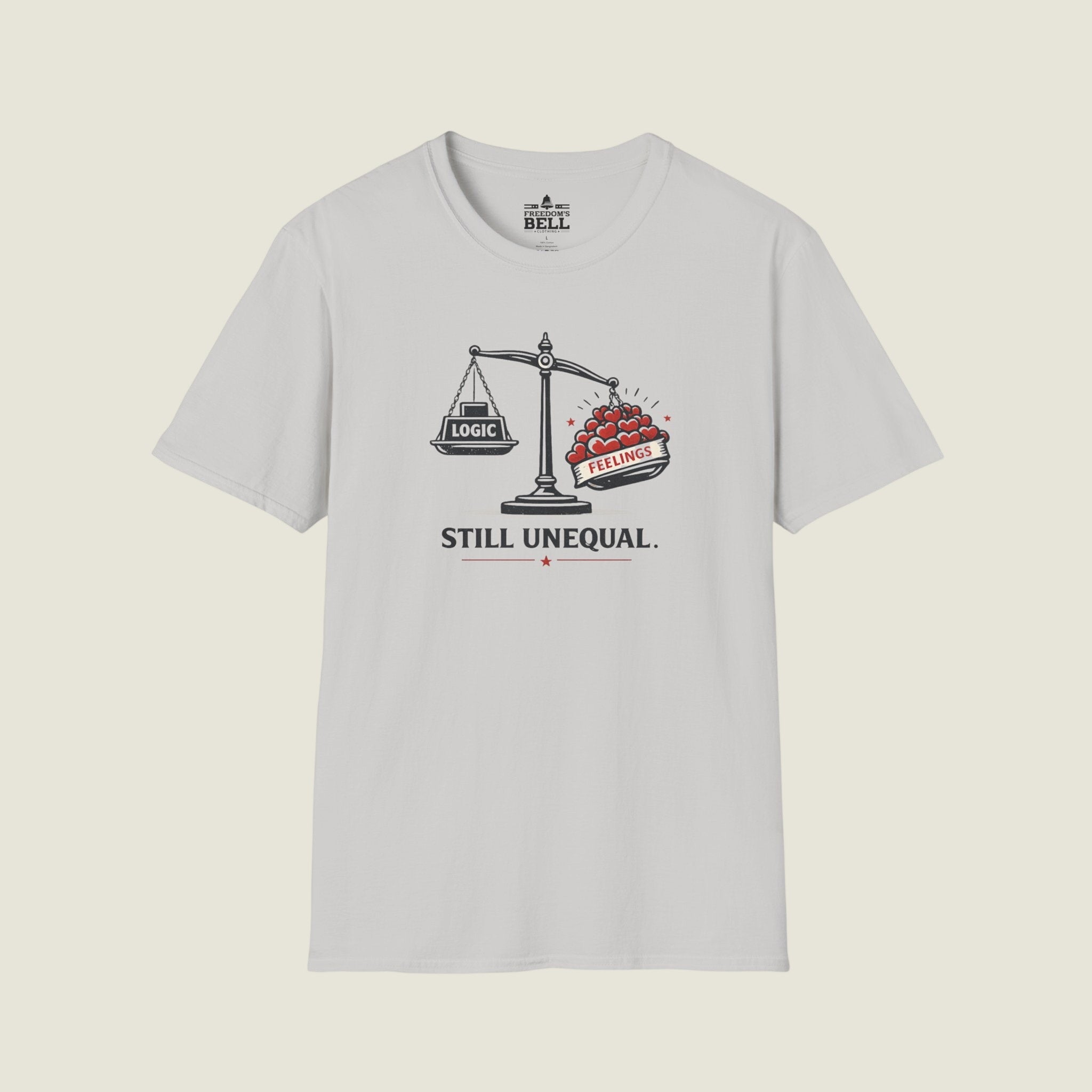 Still Unequal - Logic Vs Feelings Scale Tipped Emotions Win T-Shirt