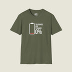 Tolerance For Tyranny 0% - Zero Tolerance Battery Icon T-Shirt