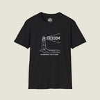 Freedom Guarding the Flame – Lighthouse Patriot T-Shirt