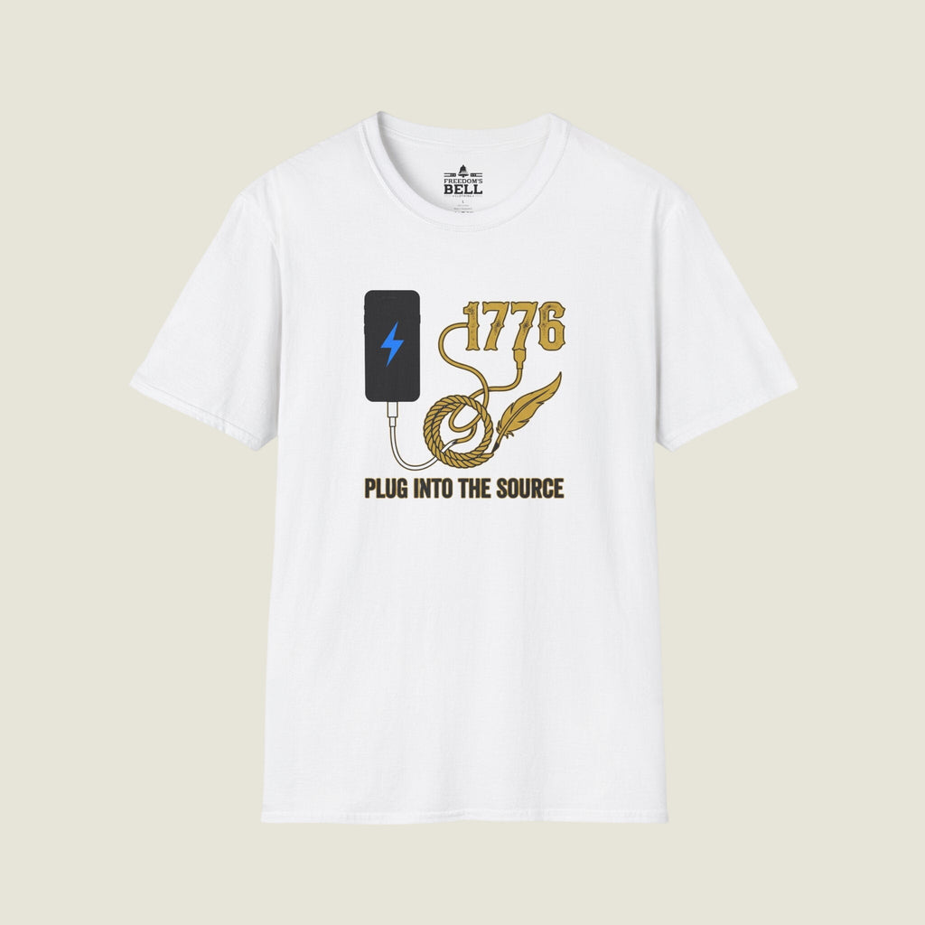 Plug Into The Source 1776 - Constitutional Power Connection T-Shirt