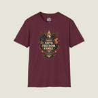 Faith Freedom Family Eagle Crest T-Shirt - Premium Badge