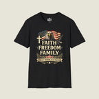 Faith Freedom Family Biblical Truth T-Shirt - Eagle Design