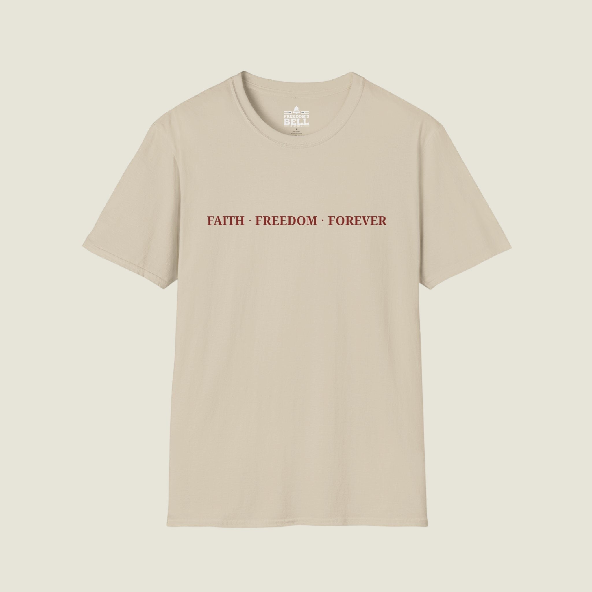 Faith Freedom Forever – Minimal Edition T-Shirt | Faith Series