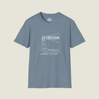 Freedom Guarding the Flame – Lighthouse Patriot T-Shirt