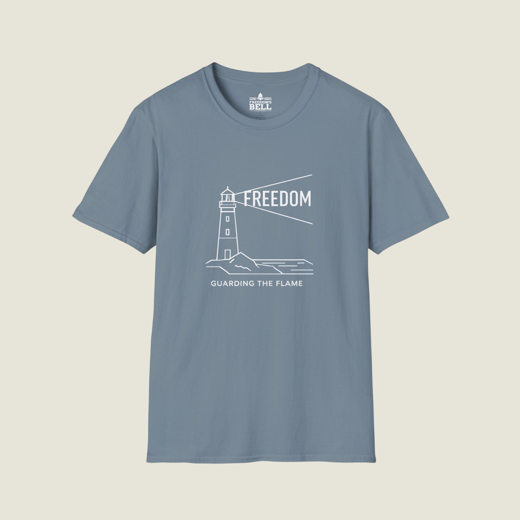 Freedom Guarding the Flame – Lighthouse Patriot T-Shirt