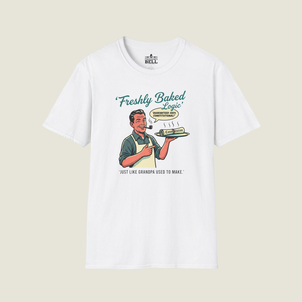 Freshly Baked Logic 100% Constitutional - Retro Baker Humor T-Shirt