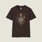 Faith Freedom Family Eagle Crest T-Shirt - Premium Badge