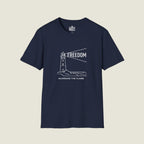 Freedom Guarding the Flame – Lighthouse Patriot T-Shirt