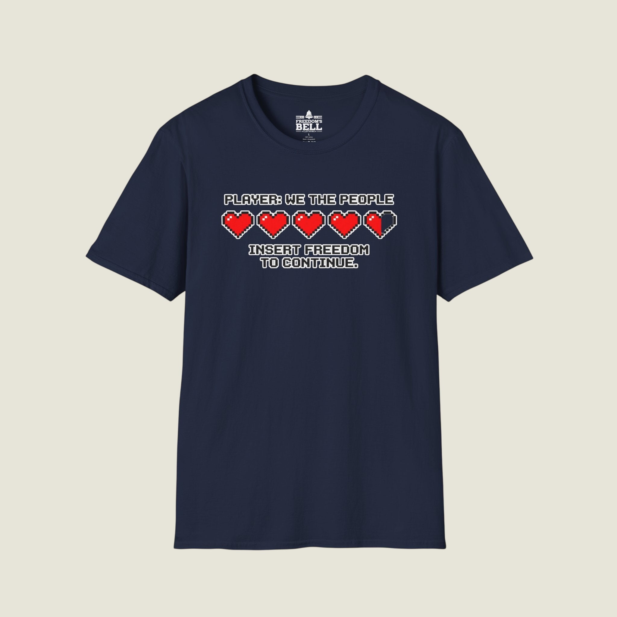 Retro arcade "Player: We The People - Insert Freedom to Continue" T-Shirt