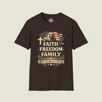 Faith Freedom Family Biblical Truth T-Shirt - Eagle Design